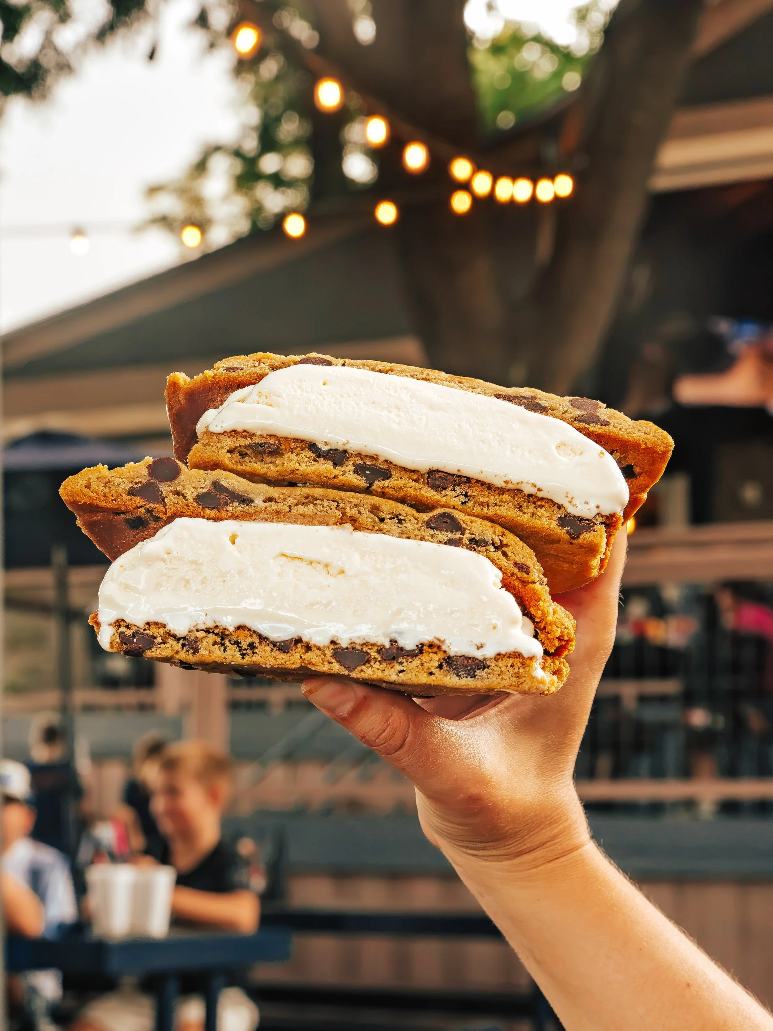 We&rsquo;ve got the perfect treat for this summer heat. Chocolate chip cookie sandwich, thick layer of ice cream, enjoy it on our patio at The Yard in Downtown McKinney.
