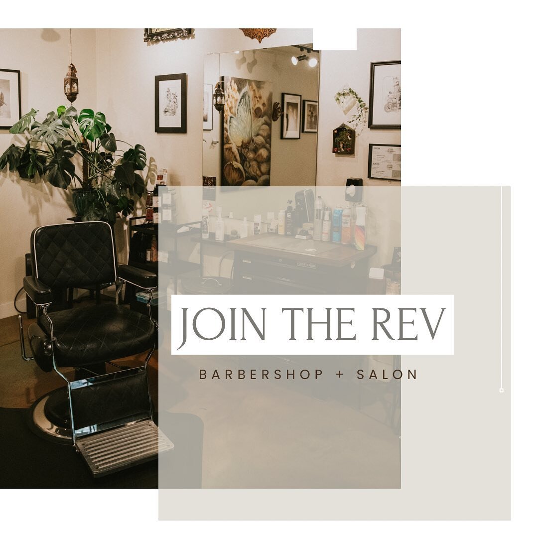 JOIN THE REV ‼️💈 and scroll ⬇️ and SWIPE ⬅️ for more details!

Revelry Barber Shop + Salon has one station open for full time rental. 
We&rsquo;ve set up this space to welcome both Barbers &amp; Cosmetologists, as well as individuals who are dual li