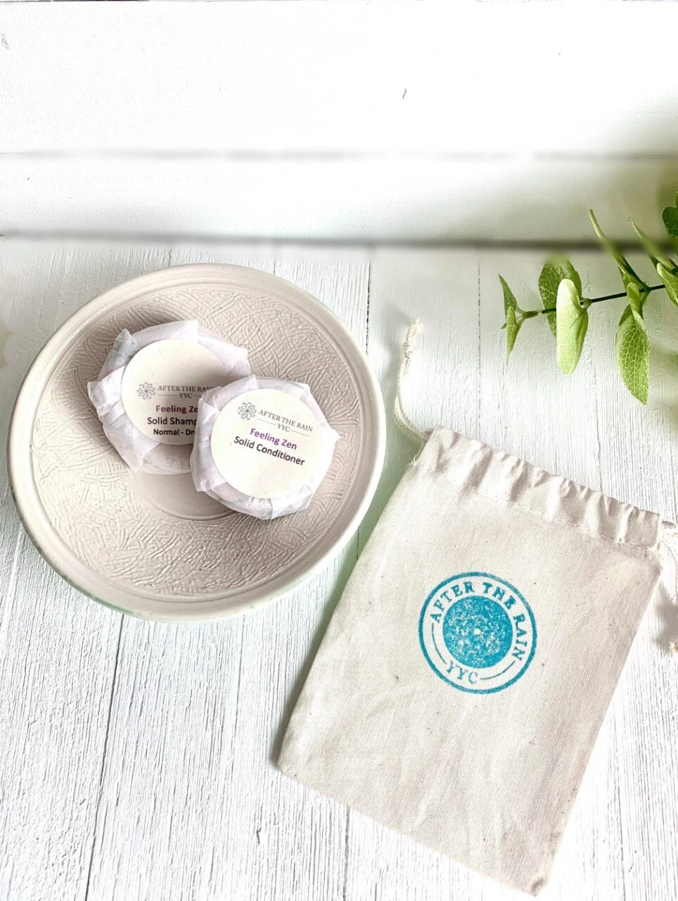 aftertherain_shampoo: conditioner bar with cotton bag.jpg