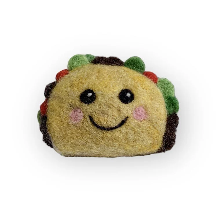 Wool Felted Aromatherapy Car Vent Clip - Taco