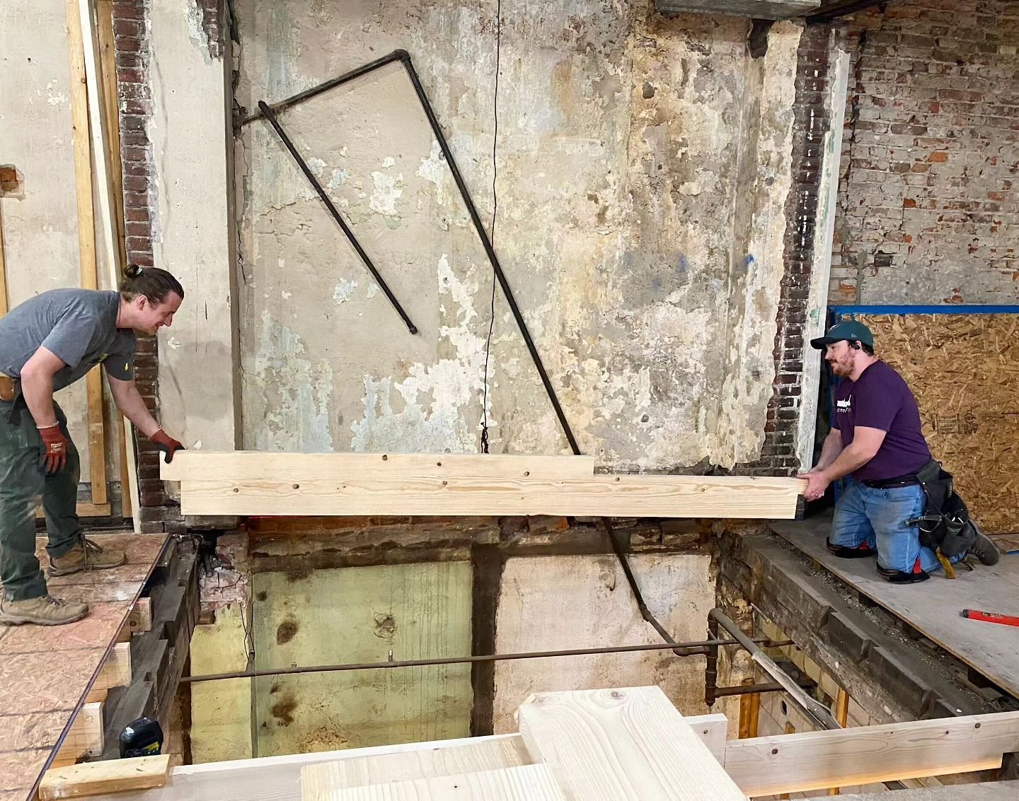 When we say remodeling is complex, this is what we mean. A joist shaped like a tetris piece.