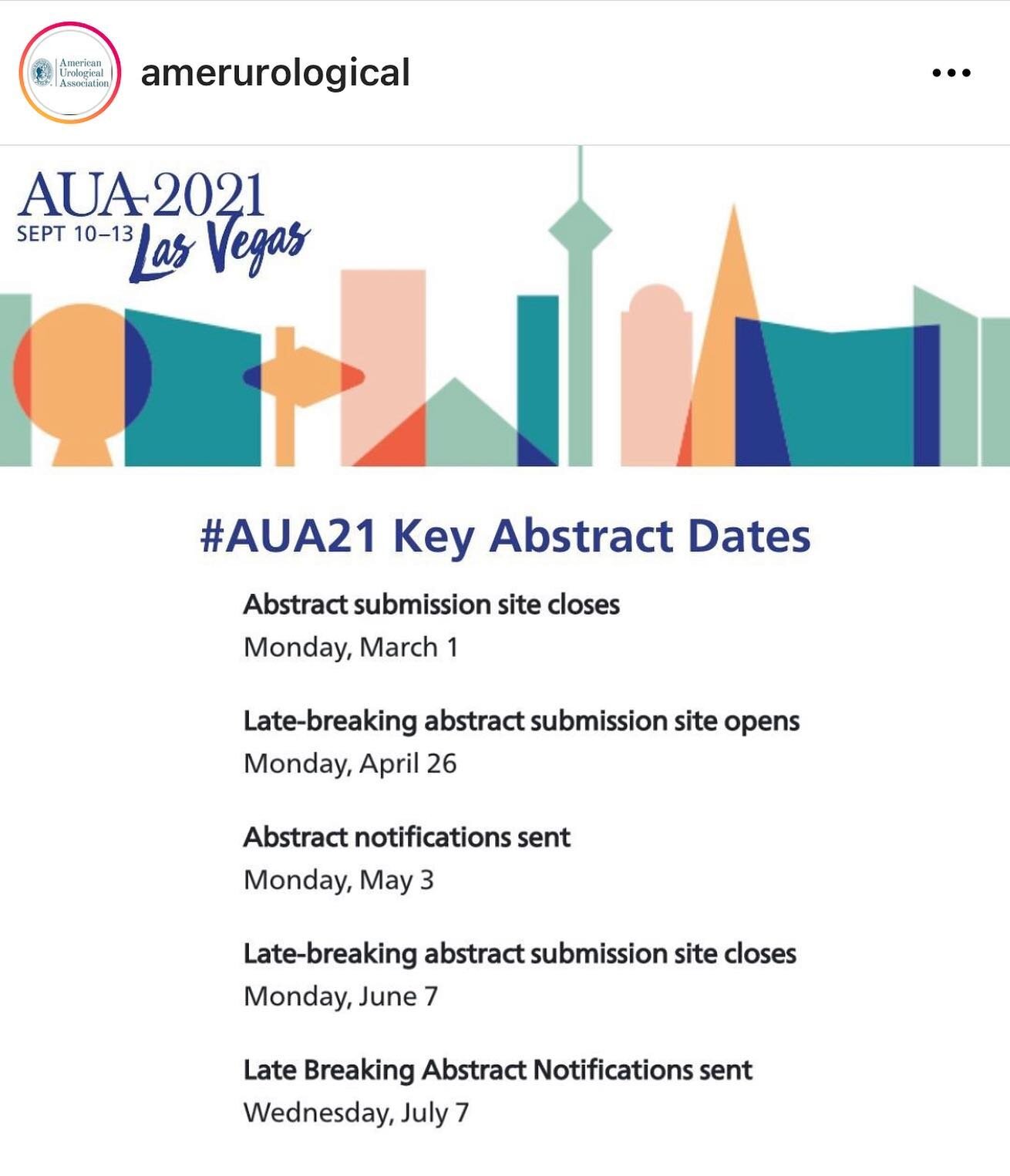 Get your abstracts in!  #aua21
