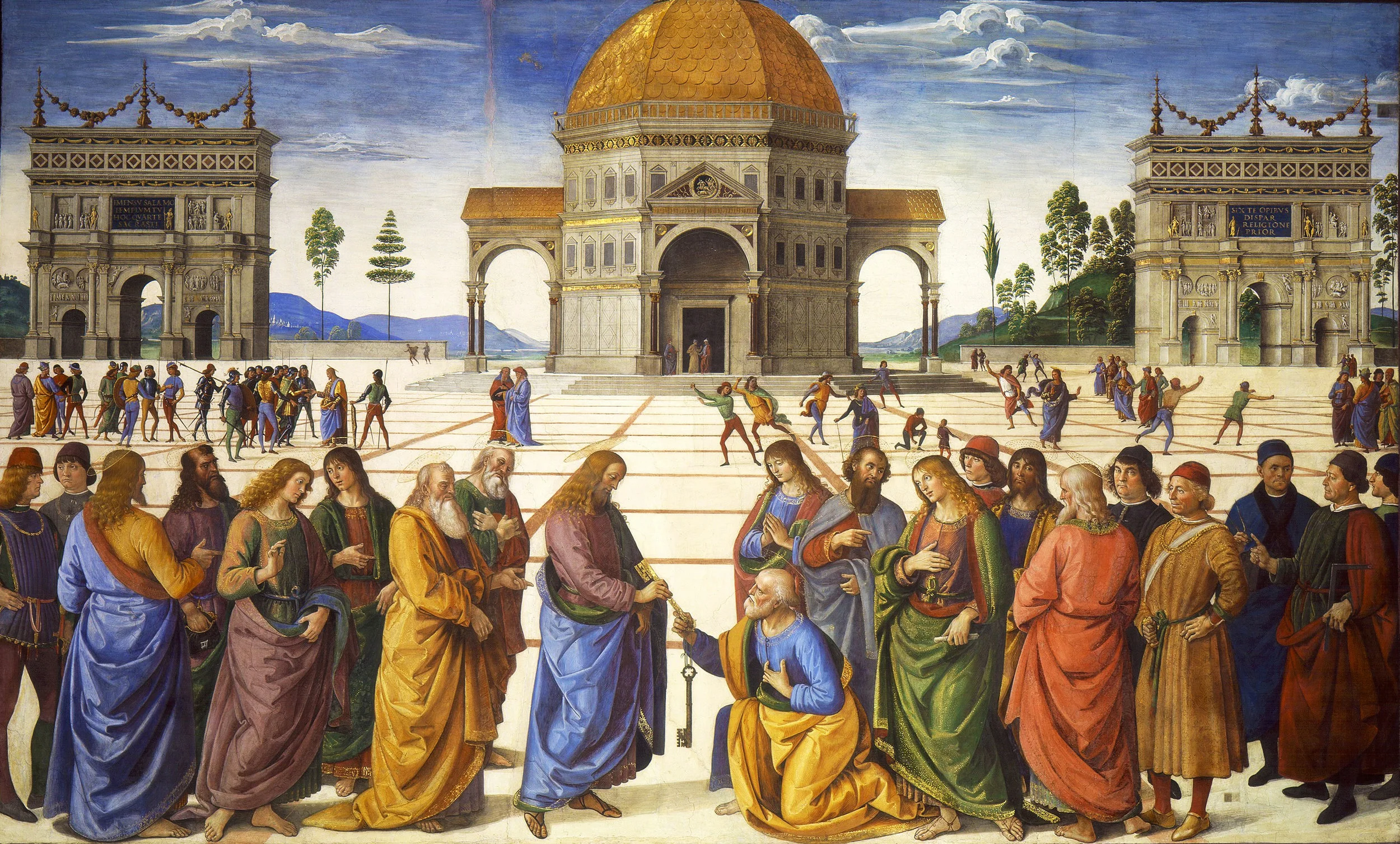 Pietro Perugino, “The Delivery of the Keys to Saint Peter” (c. 1481-82)