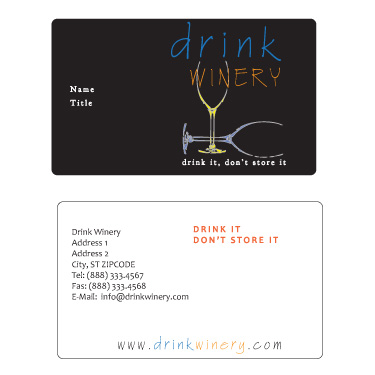 Sample Business Card for new Winery