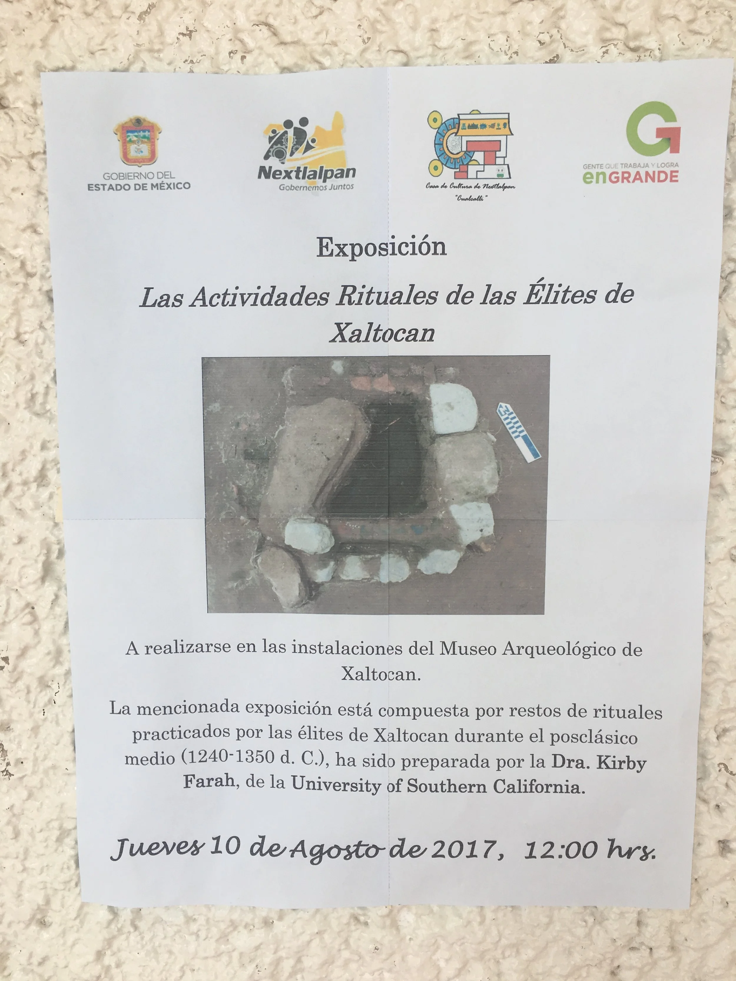 Flyer for the event created by Xaltocan locals working at the Casa de Cultura.