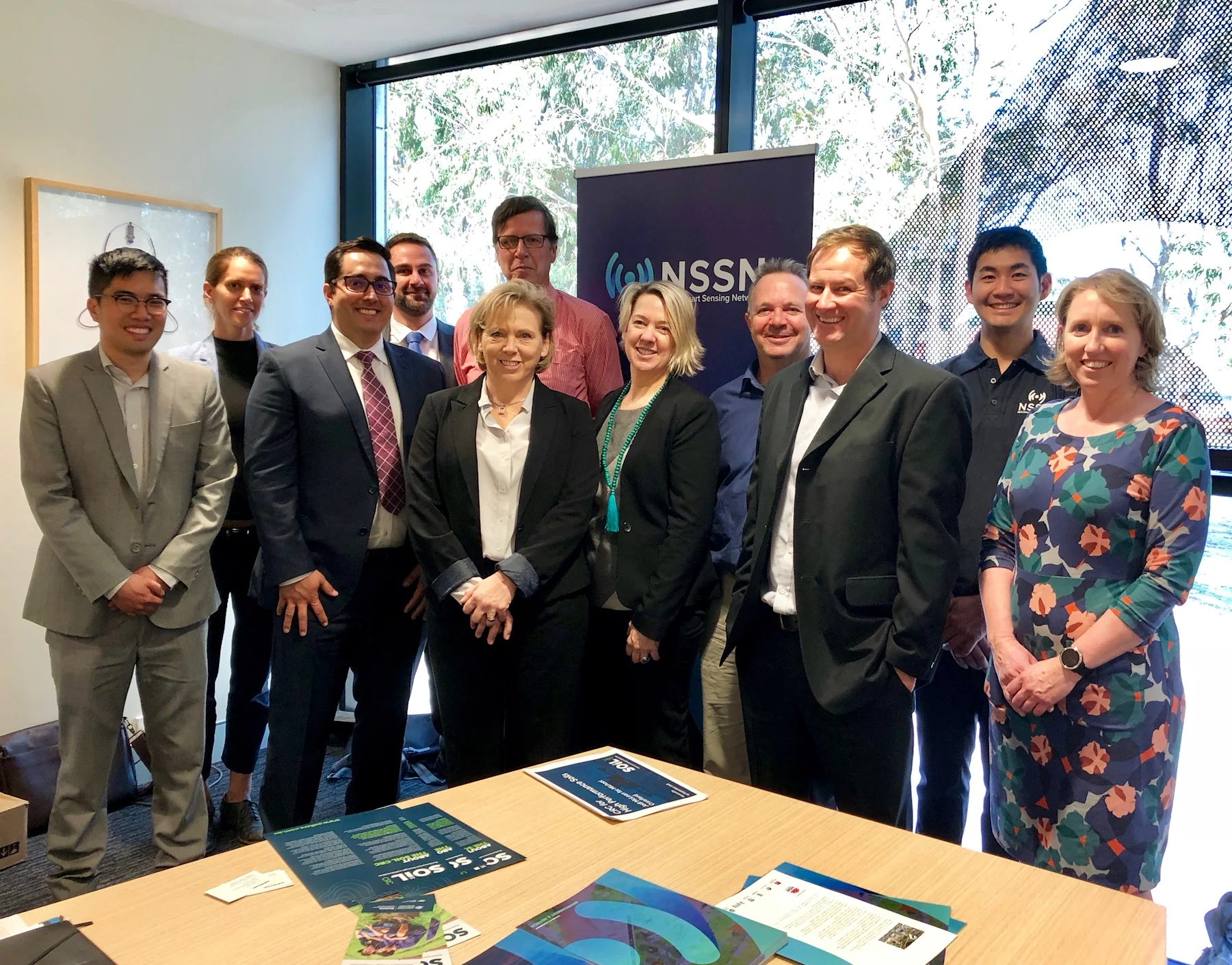 NSSN Coordinators Group and NSSN team (from L to R): Stephen Lam (The University of Sydney), Laura Droessler-Dansie (UNSW), Anthony Morfa (NSSN), Nick Haskins (NSSN), Sally McNeill (University of Wollongong), Arno Schaaf (UTS), Amanda Hayes (NSSN), Mark Berlage (Macquarie University), Don McCallum (NSSN), Tomonori Hu (NSSN) and Paula Jones (The University of Newcastle)