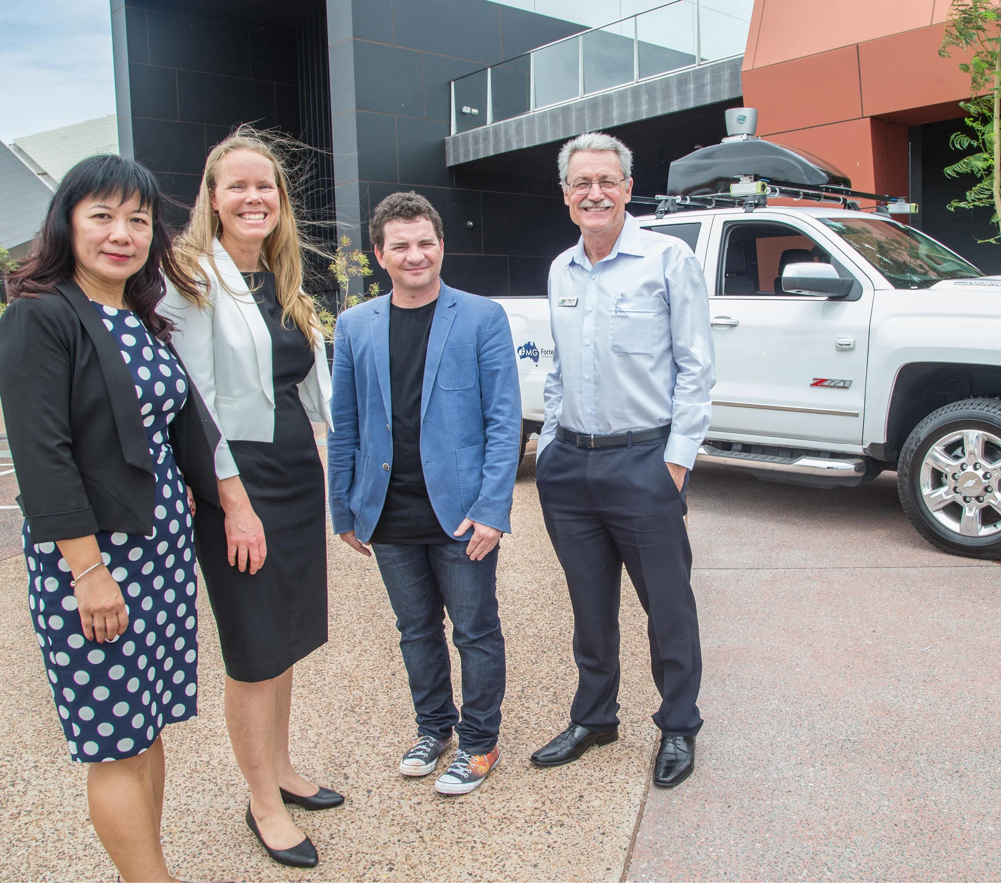 UTS’s Prof Fang Chen with partners from Fortescue Metals at the launch of the Fortescue Future of Mobility Centre