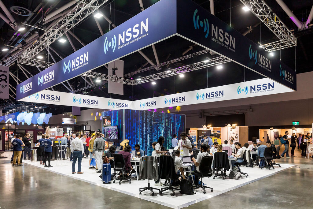 The NSSN DataHack booth at CEBIT Australia 2019.