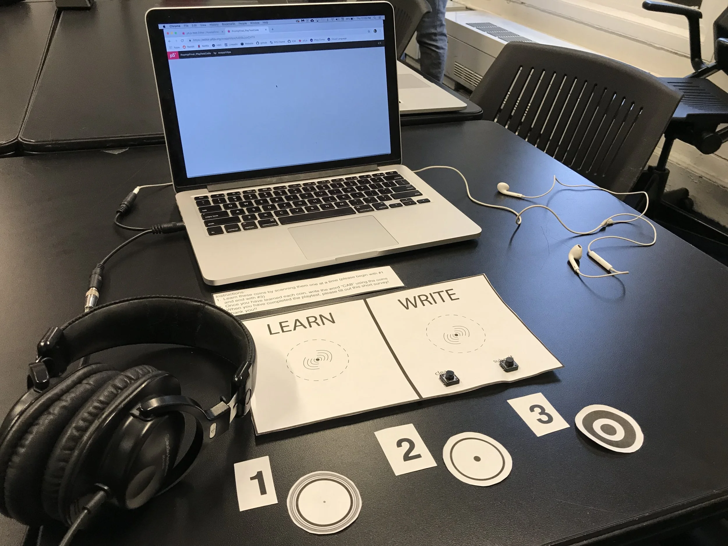 Figure 6 : Initial playtest setup