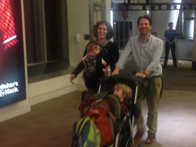 double stroller on airplane