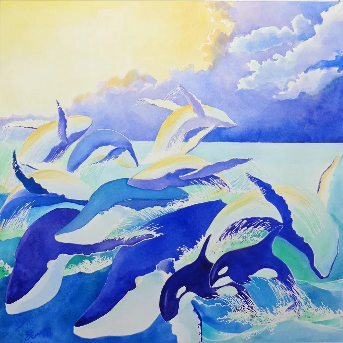 The Ocean all Hilly with Whales