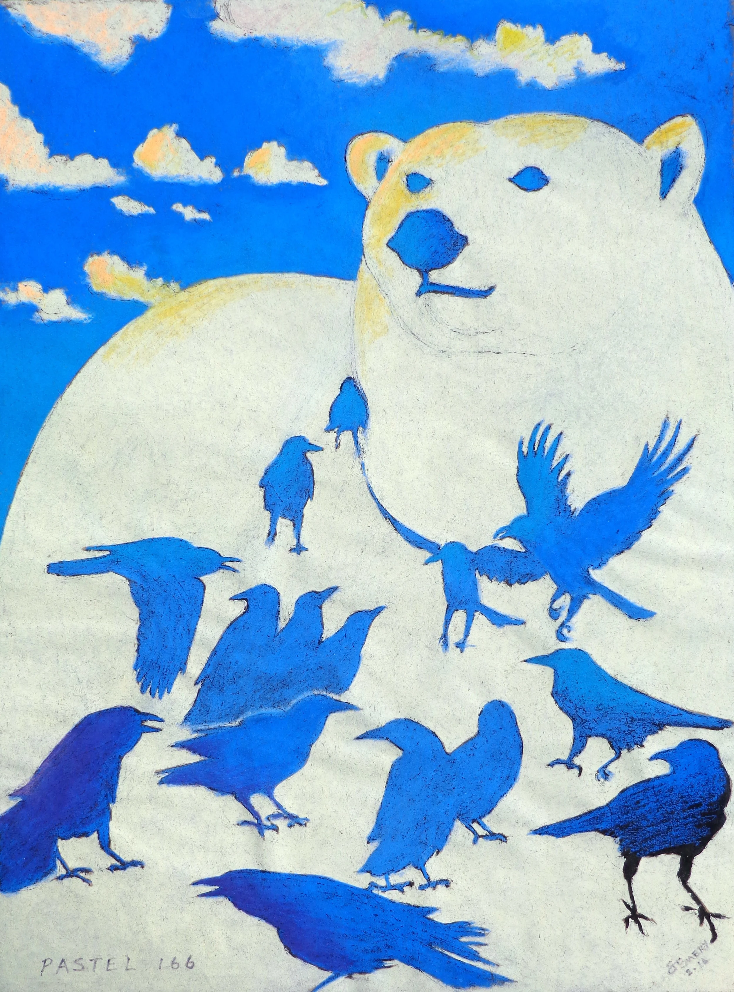 Polar Bear and Crows