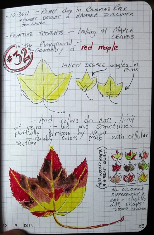 Red Maple Leaves ideas from one of my Journals