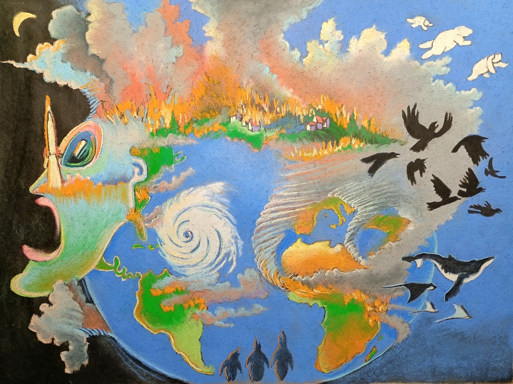 Earth on Fire and in Storm