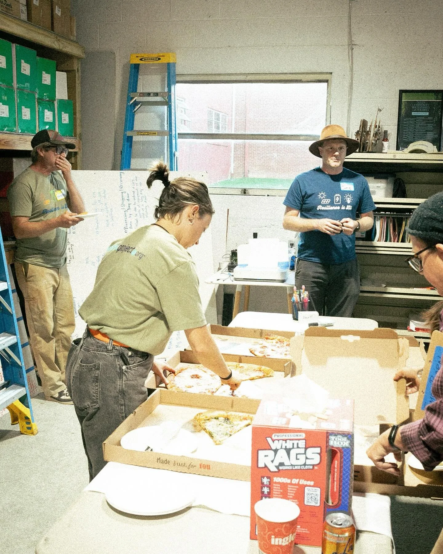 We launched our monthly Western North Carolina Solar Free Store Open Office Hours this past Thursday at our Mars Hill HQ! During these events, we open our warehouse doors to the public. We work with people to learn about their projects and then donat