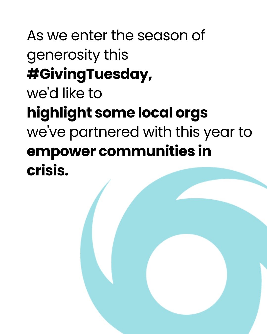 As we enter the season of generosity this #GivingTuesday, we'd like to highlight some local orgs we've partnered with this year to empower communities in crisis. 

In Western North Carolina, Colaborativa la Milpa is a network of community-led organiz