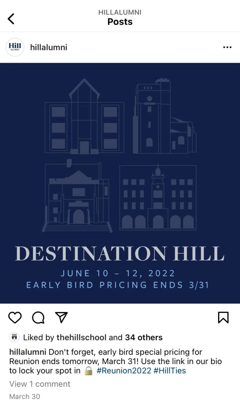  Destination Hill  Reunion Weekend 