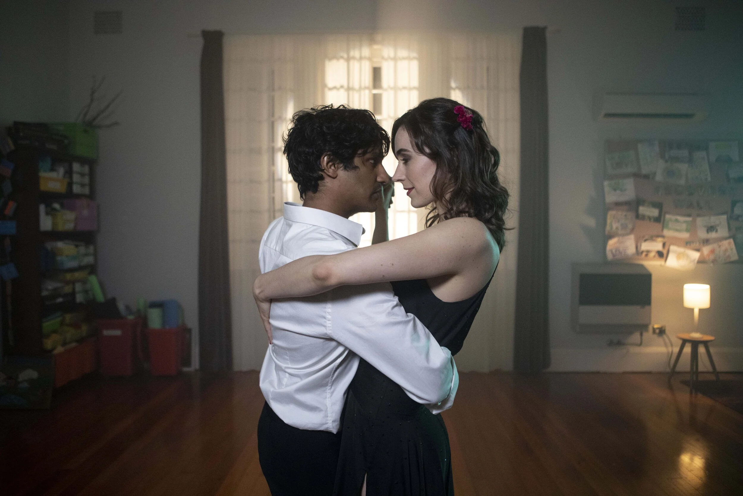 Nik (Rudi Dharmalingam) and Kareena (Geraldine Hakewill) in WAKEFIELD. Photo by Lisa Tomasetti-223.jpg