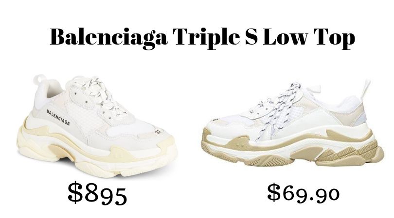 Sneakers blanches type balenciaga triple S Vinted