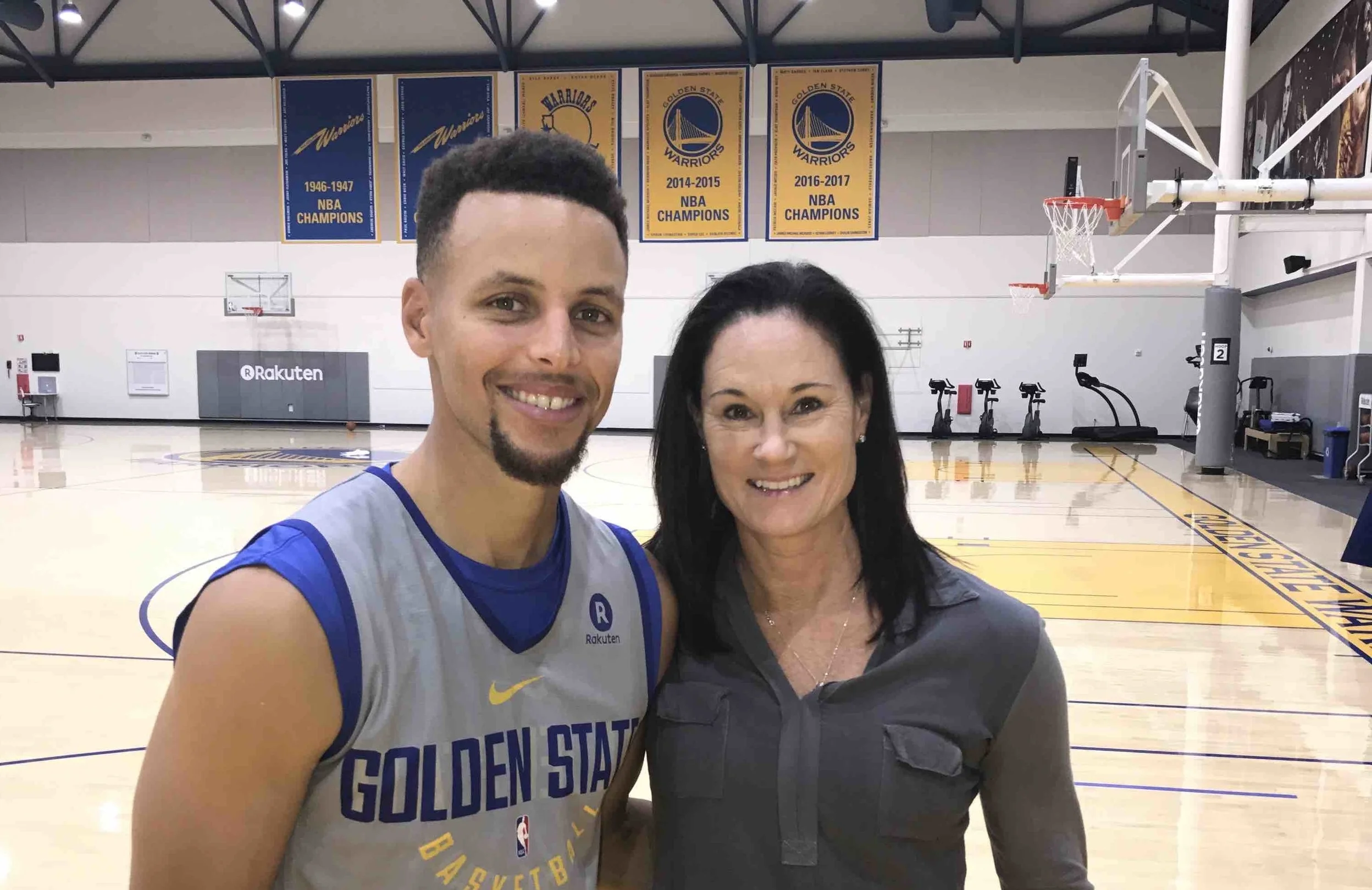 Stephen Curry and Jennifer Azzi