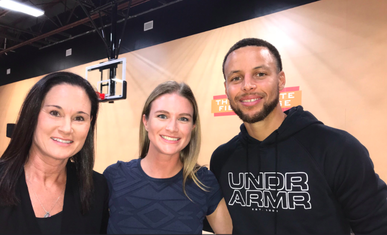 Jennifer Azzi and Stephen Curry