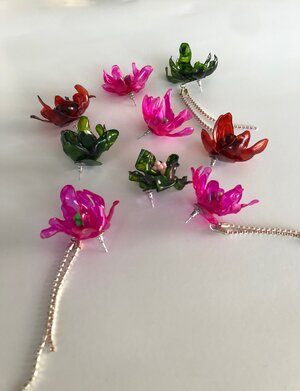 Hanging Flower Recycled Plastic Earrings – Marjory Warren Boutique