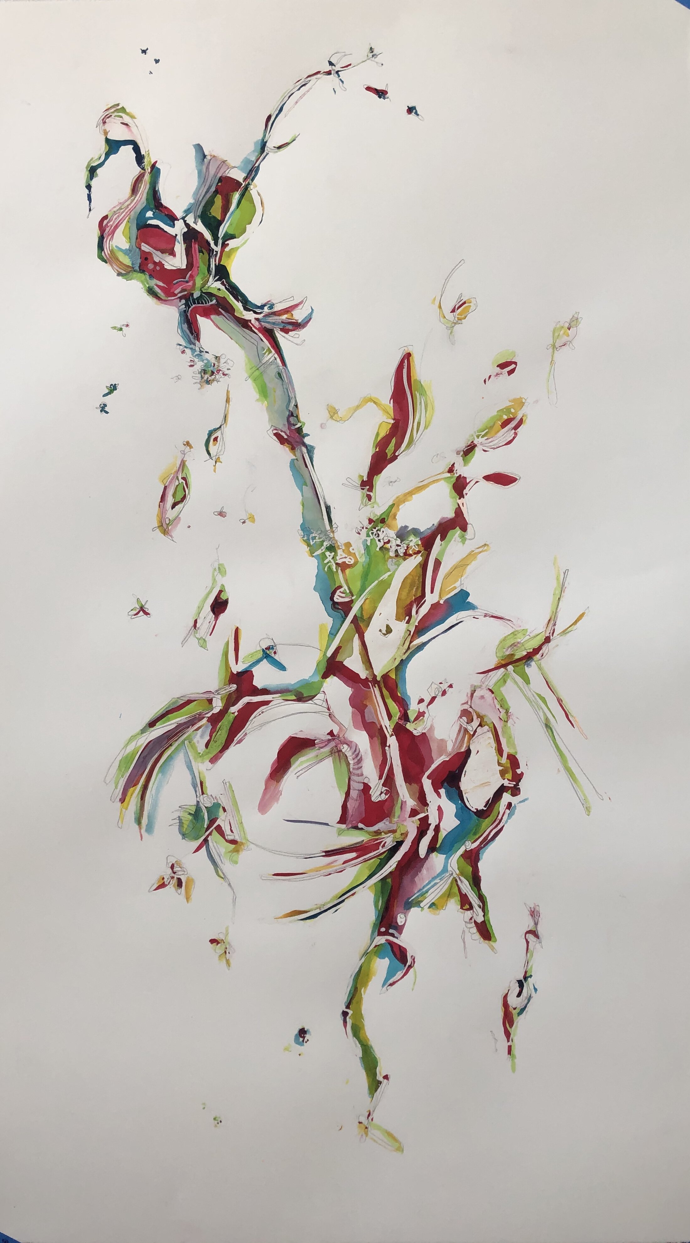 Physis No. 10, 22in x 36in, mixed media on paper