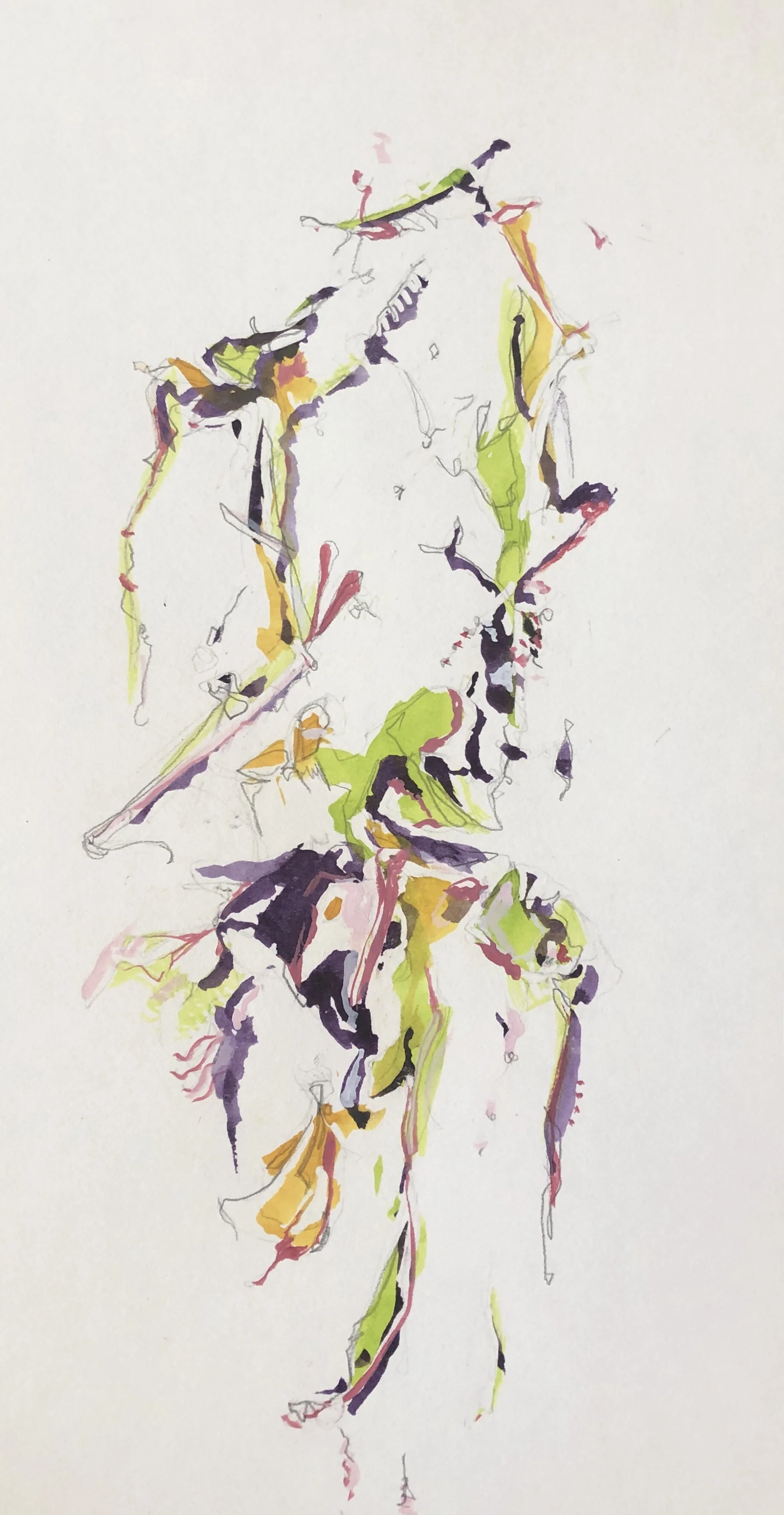 Physis No. 1, 6in x 11in, mixed media on paper SOLD