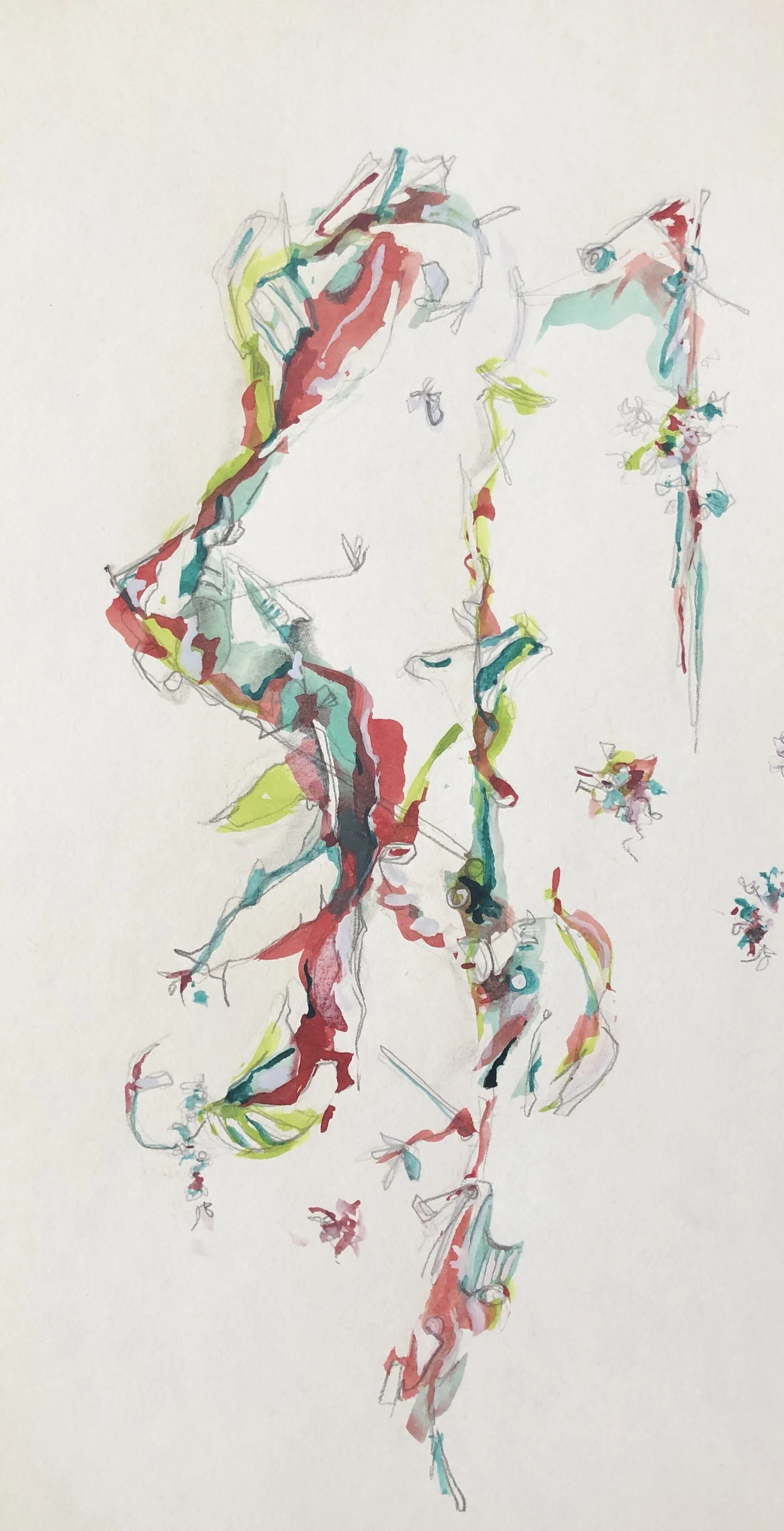 Physis No. 3, 6in x 11in, mixed media on paper