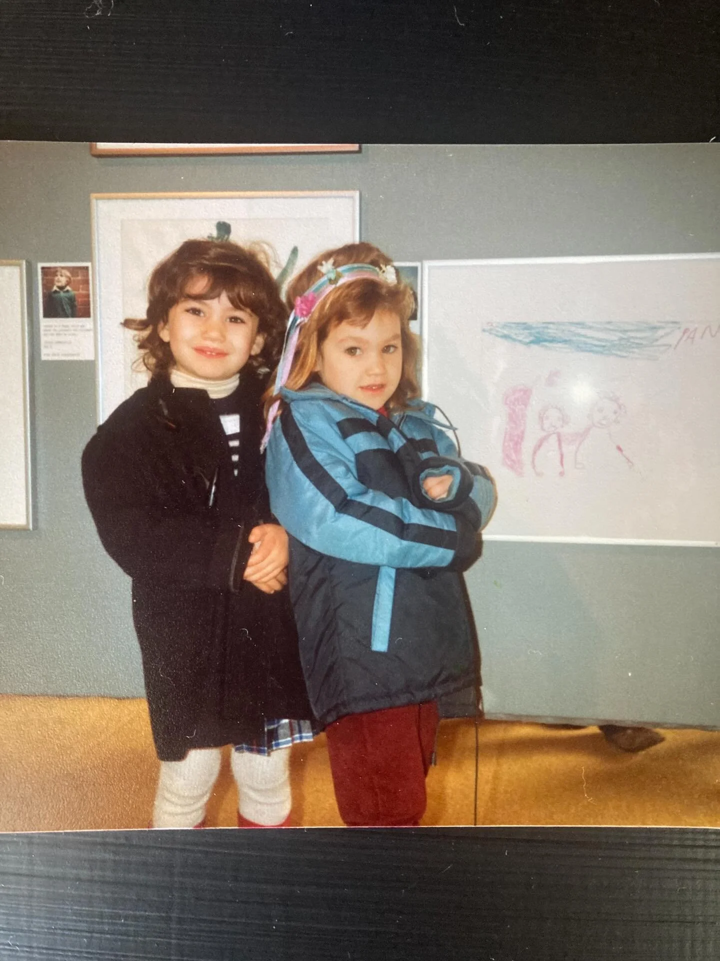 Life Goals Ticked - My art debut at @ngvmelbourne 😍this is me ( in the headband ) , my friend Becky and my art work &lsquo; me, myself and I &lsquo; at the NGV in the early eighties 😆❤️😆❤️😆