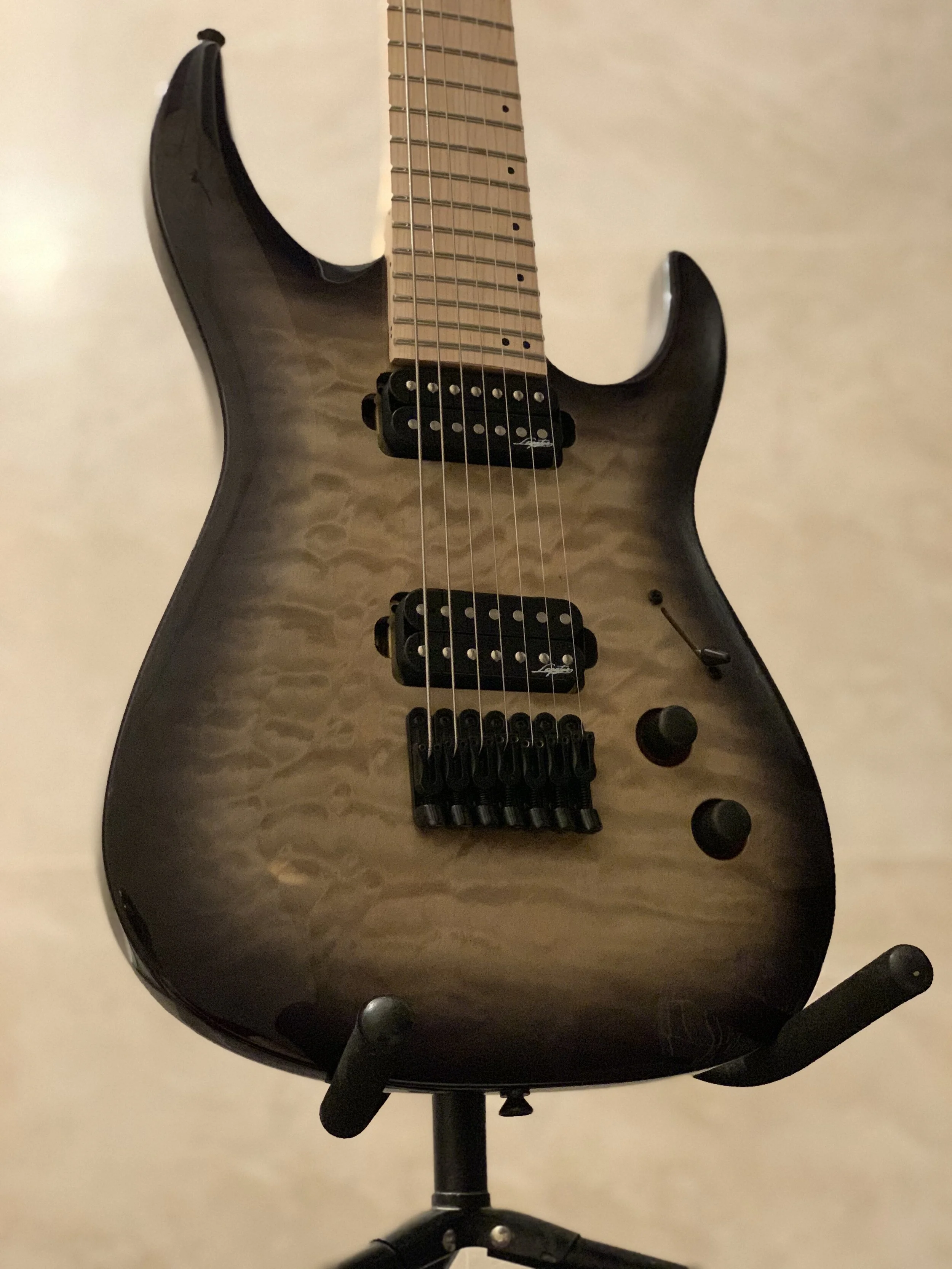 Legator Ninja Reverse 200 series 7 string Black QM burst