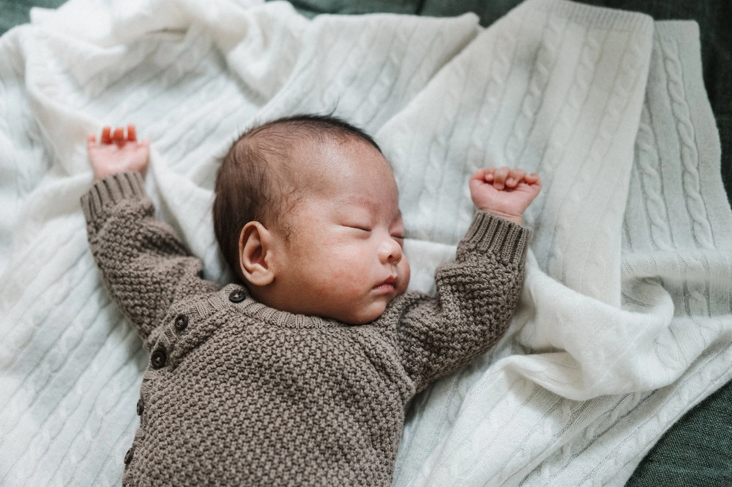 sleeping 2 month old baby