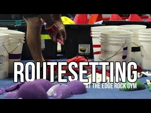 Routesetting at The Edge Rock Gym