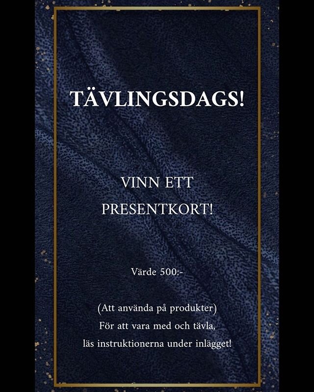 🎊 T&Auml;VLING! 🎊
&bull;
&bull;
&bull;
Nu &auml;r det h&ouml;g tid f&ouml;r en t&auml;vling tycker vi!
Under mars m&aring;nad kommer du d&auml;rf&ouml;r ha chansen att vinna ett presentkort p&aring; valfria produkter fr&aring;n Lanza, till ett v&au