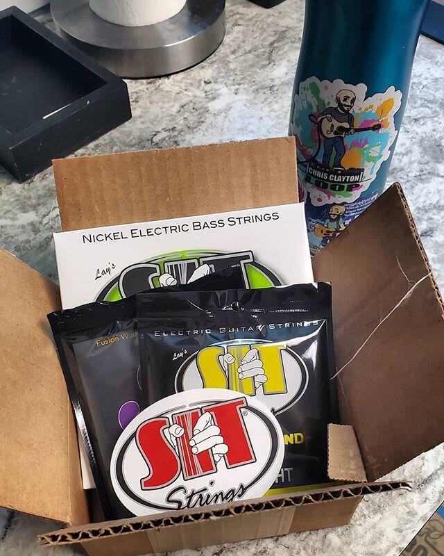 Came home to a sweet care package from @sitstrings after winning their giveaway!