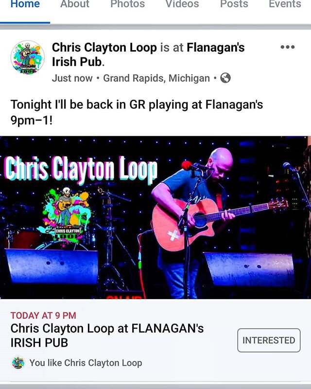 Tonight I'll be back in GR playing at Flanagan's 9pm-1! 
Come out and hang with me!