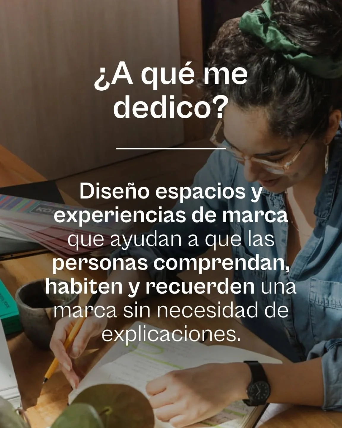 Durante a&ntilde;os he trabajado entre el arte, el dise&ntilde;o y la estrategia, acompa&ntilde;ando a marcas y proyectos a pensar sus espacios de forma integral. 🎨

Me interesa c&oacute;mo un lugar se recorre, qu&eacute; se siente al estar ah&iacut