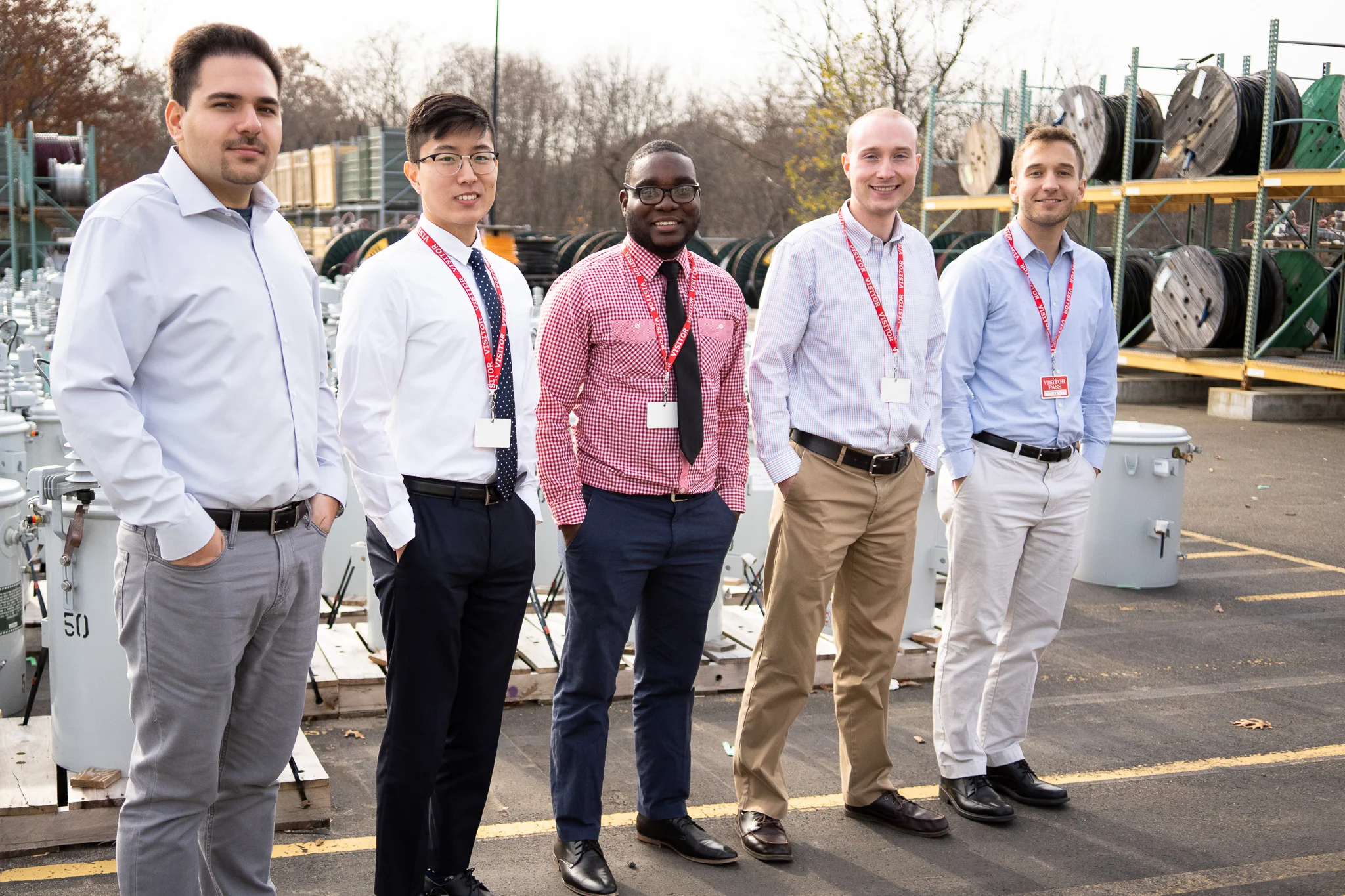 Roger Kang, second from left, with his colleagues.