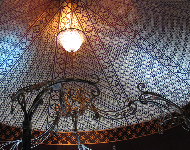 24 Karat Gold Leaf Stenciled Dome