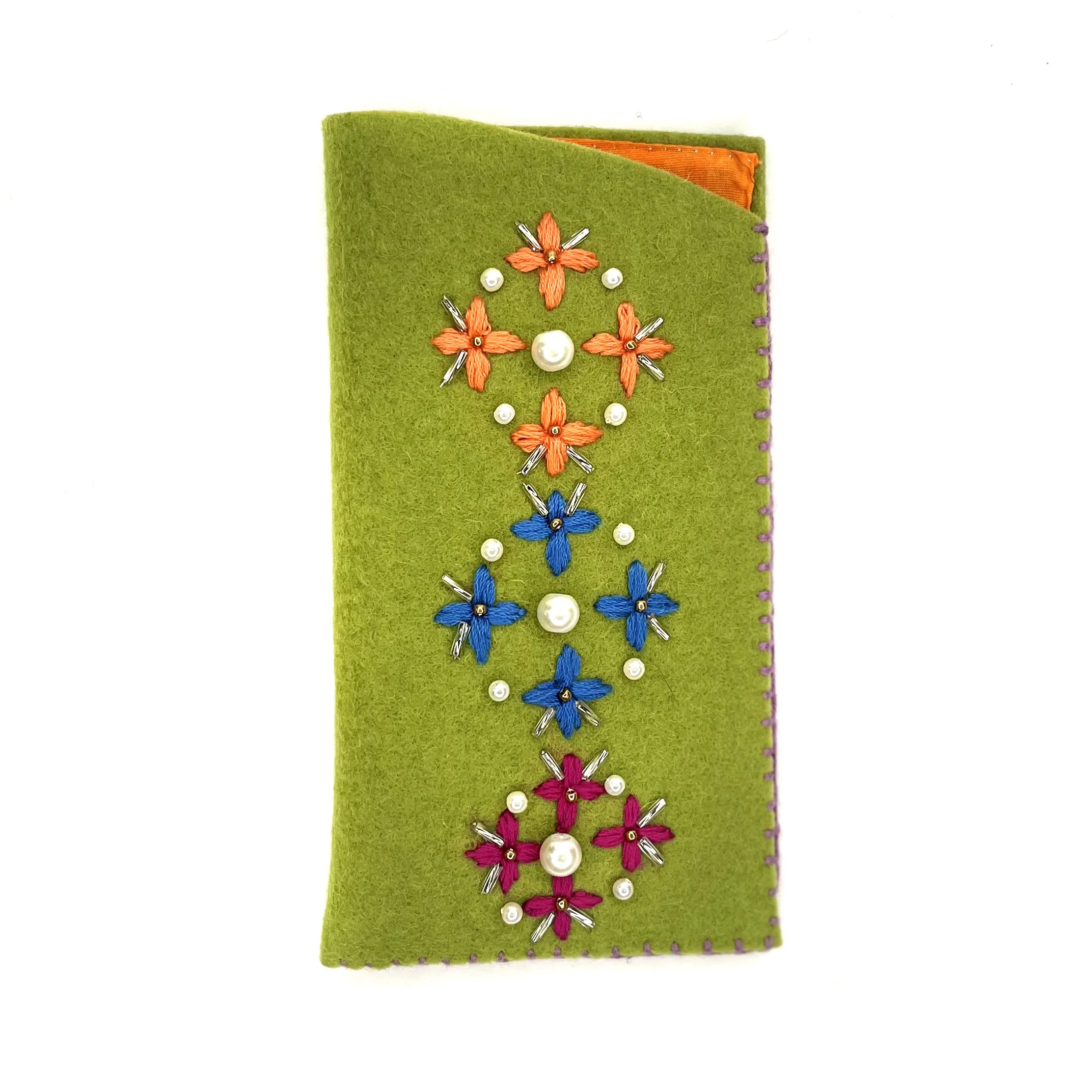 Hand-Embroidered Eyeglass Case by  Arizo