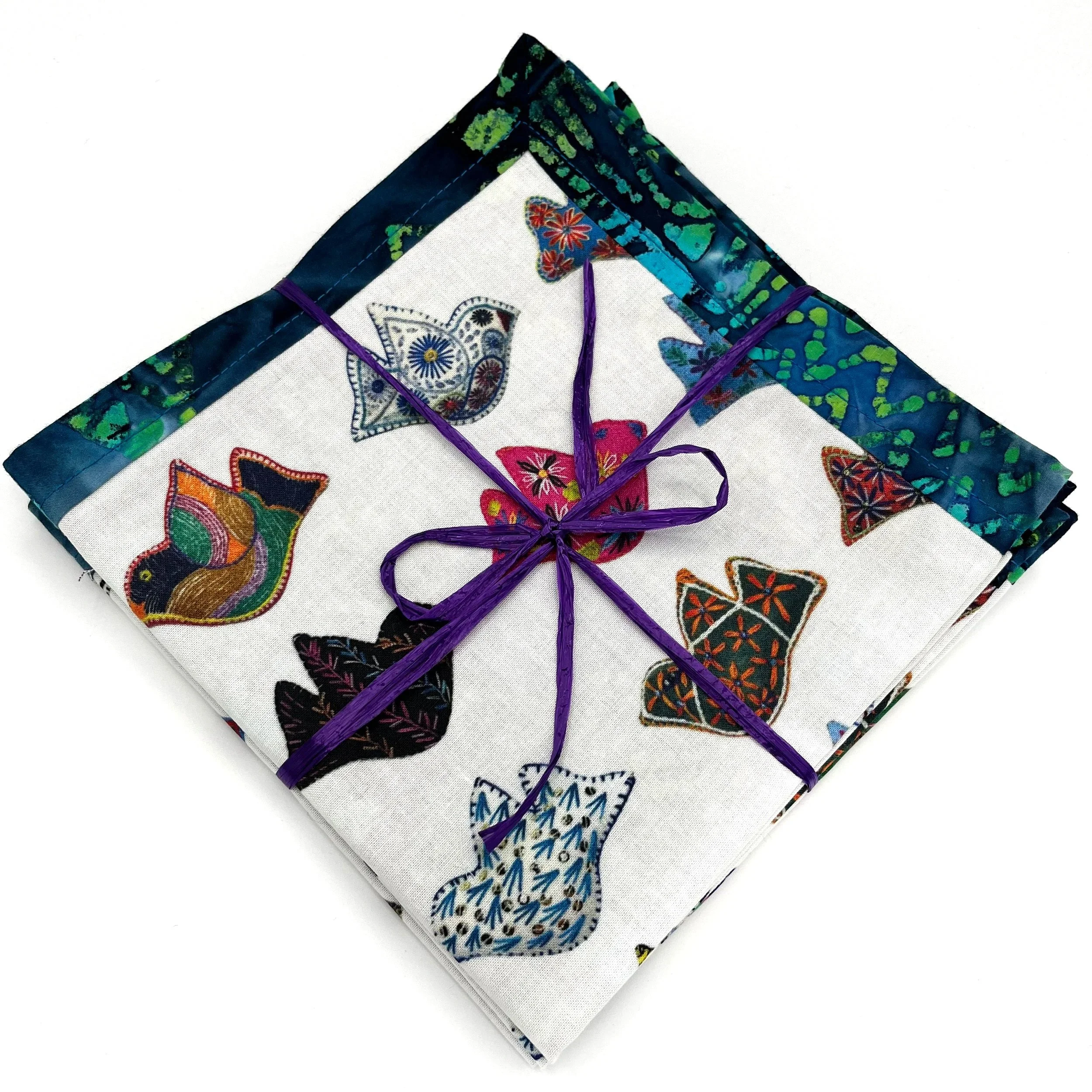 Reusable Bird Cotton Napkins (Set of Four)—by Lailuma