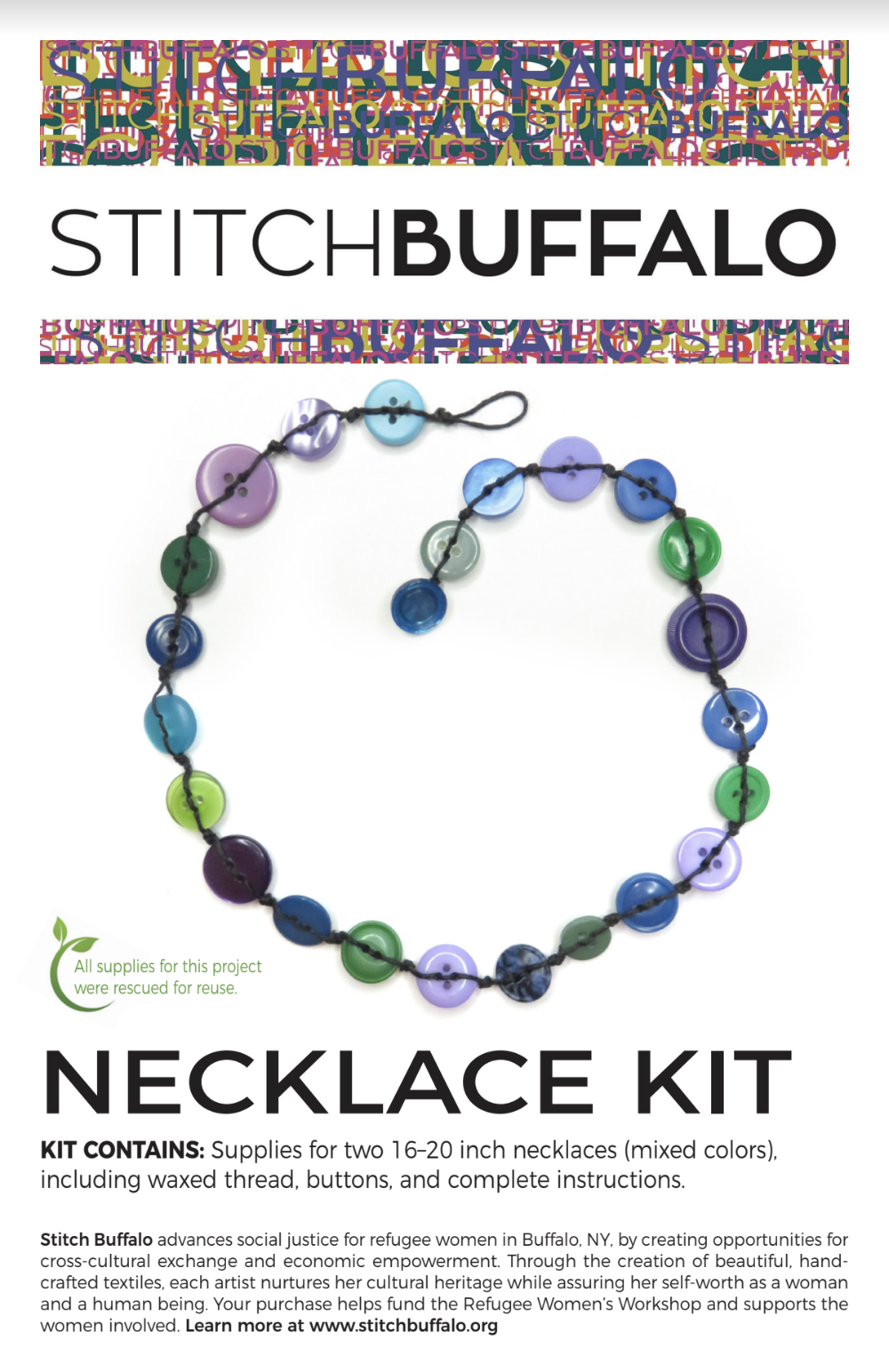 Button Necklaces Kit — Stitch Buffalo