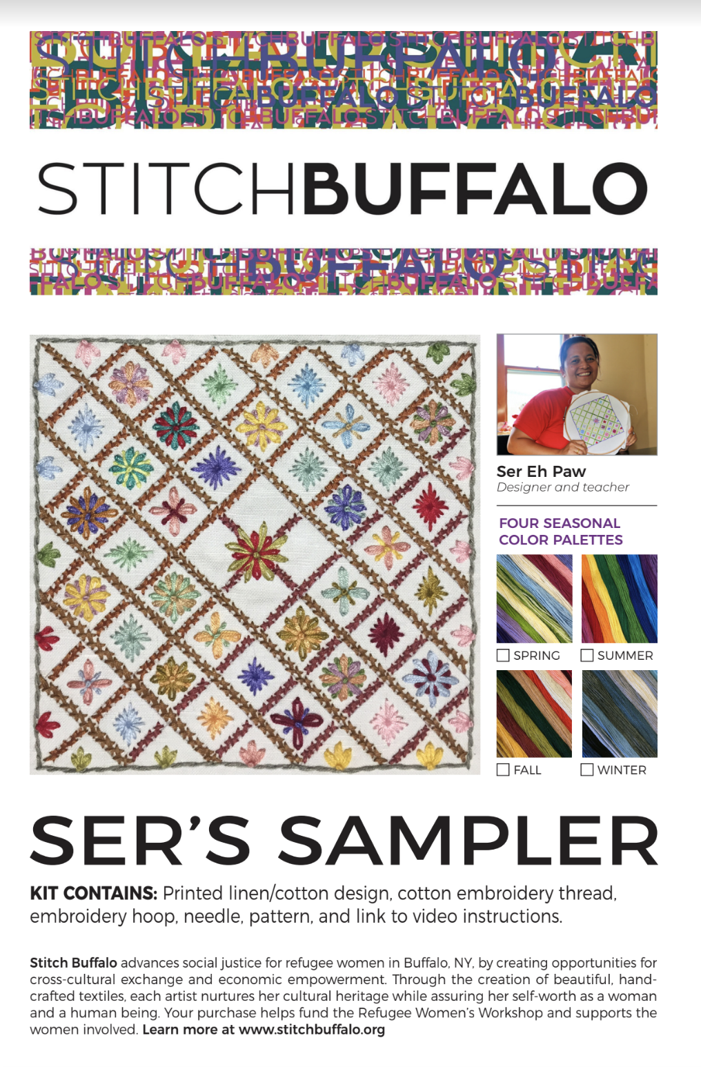 Sivilife Embroidery Kit for Beginners, 3 Sets Stamped Cross Stitch Kits for  Beginner, Floral Pattern Embroidery Starter Kits for Adults with