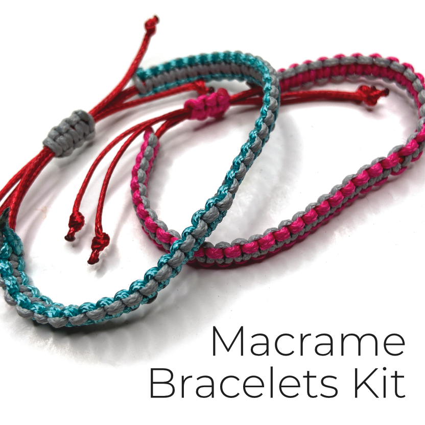 Rosy Kit 5 Bracelets En Macramé (2mm) - C'Reparti