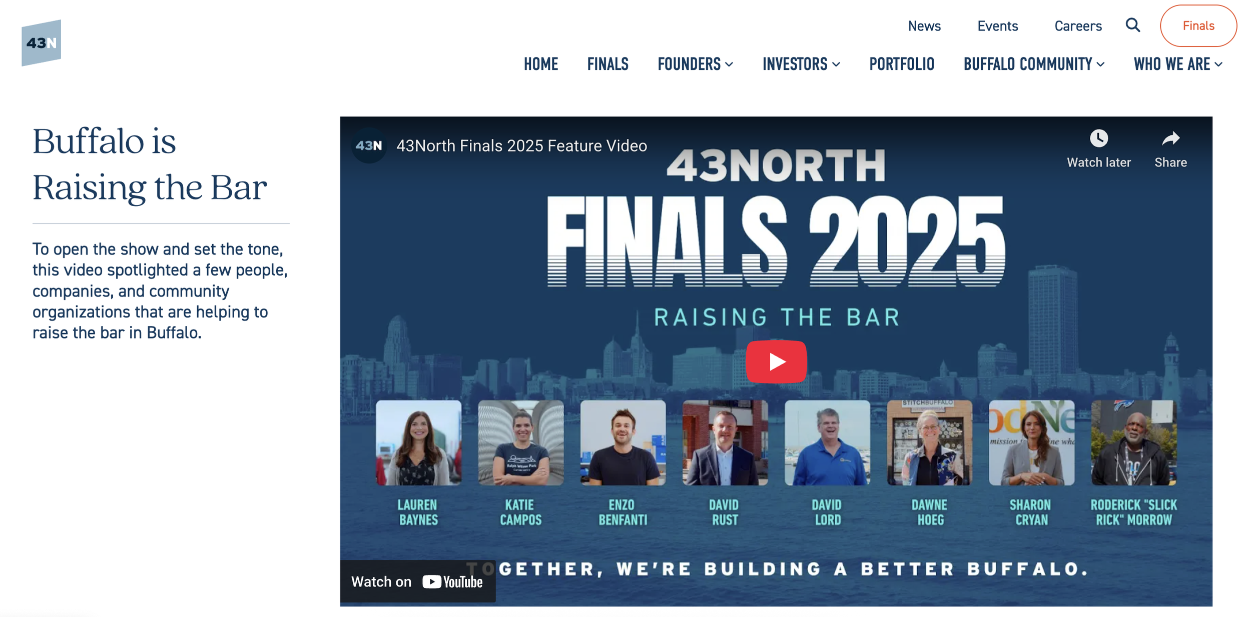 Buffalo is Raising the Bar: 43North Finals 2025