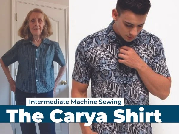 Intermediate Machine Sewing: The Carya Shirt (Unisex)—March 3, 10, 24, 31&nbsp;(4:30–6:30pm) 