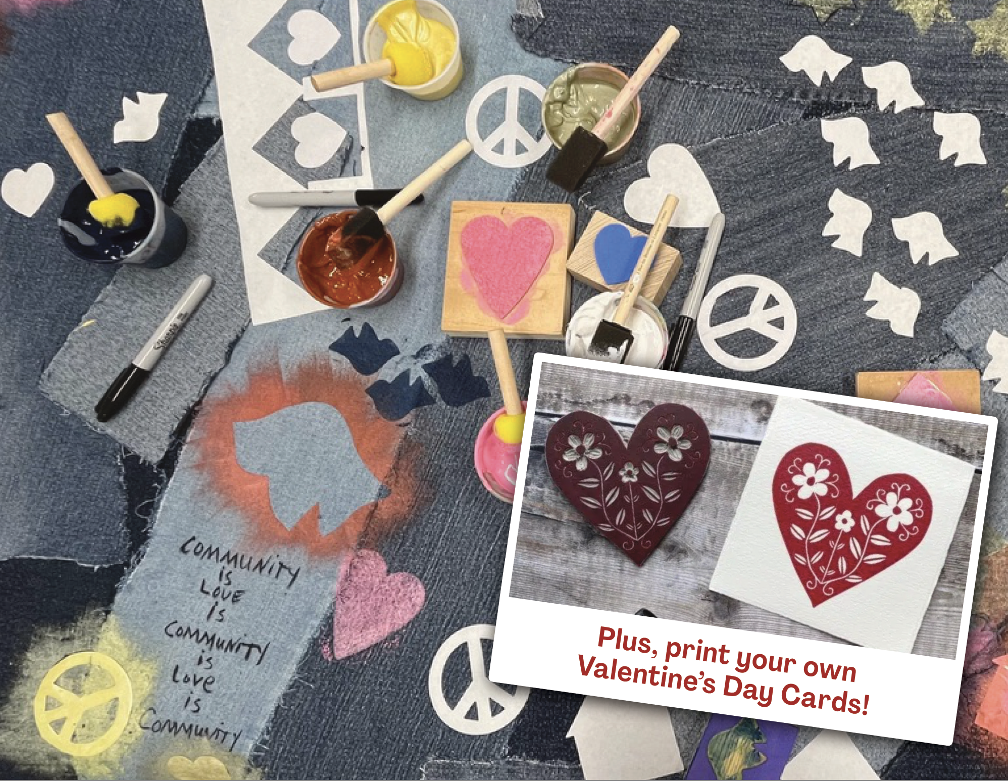 FREE Community Fabric Day + Valentine's Day Card Making