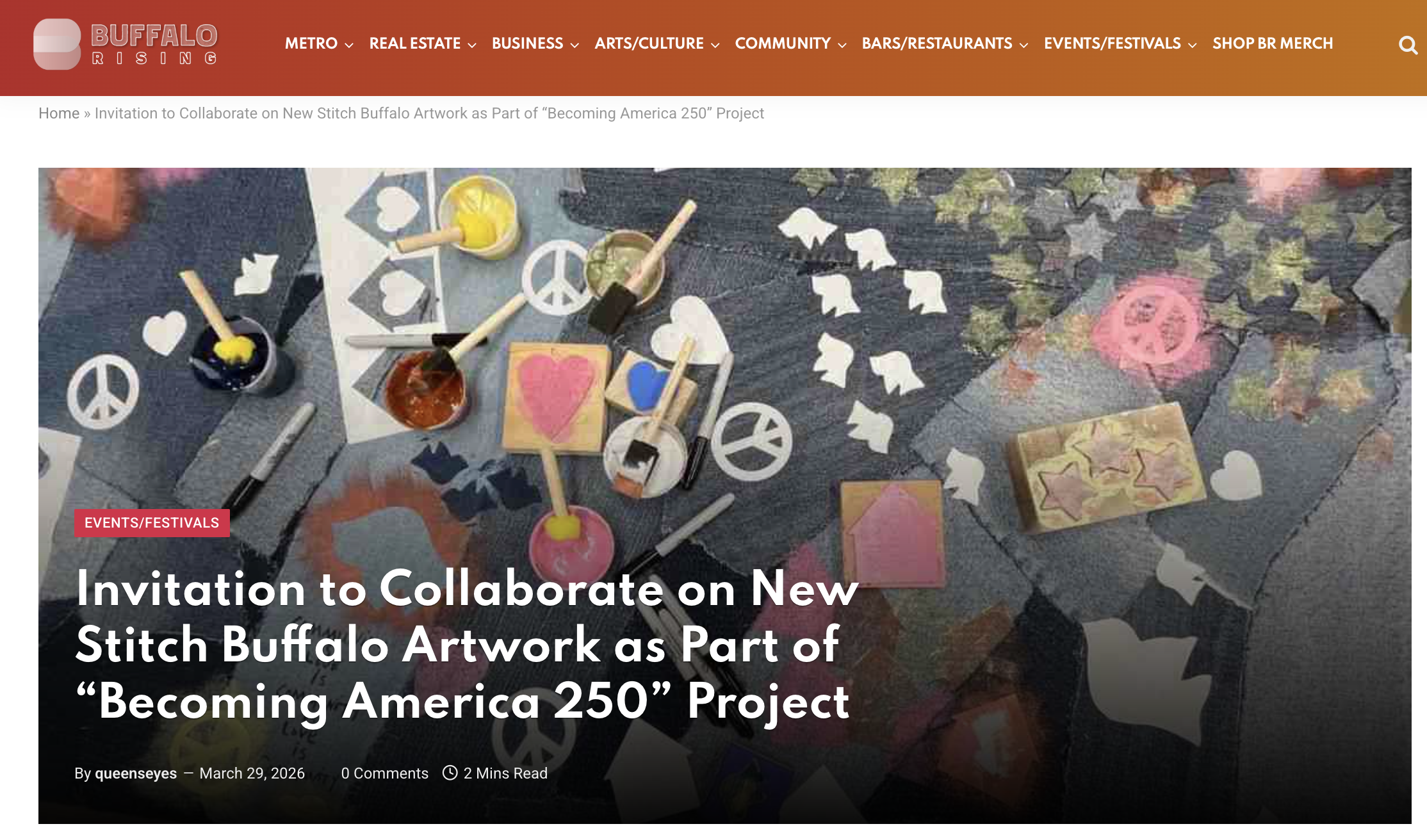 Buffalo Rising: Invitation to Collaborate on New Stitch Buffalo Artwork as Part of "Becoming America 250" Project