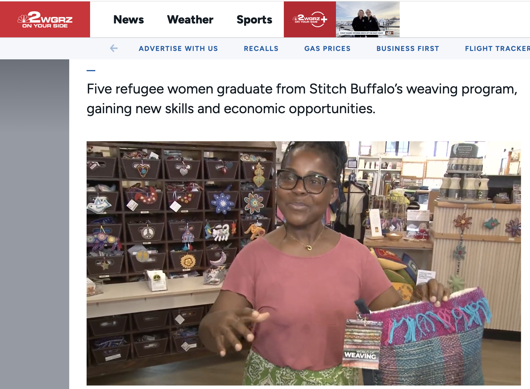 WGRZ2: Refugee Women Celebrate Graduation from Weaving Program
