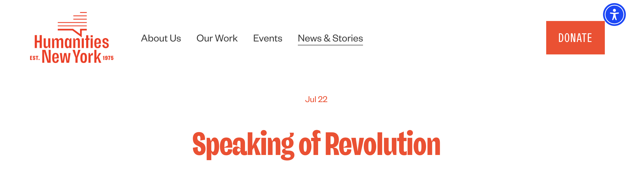 Speaking of a Revolution: Four Community Conversations